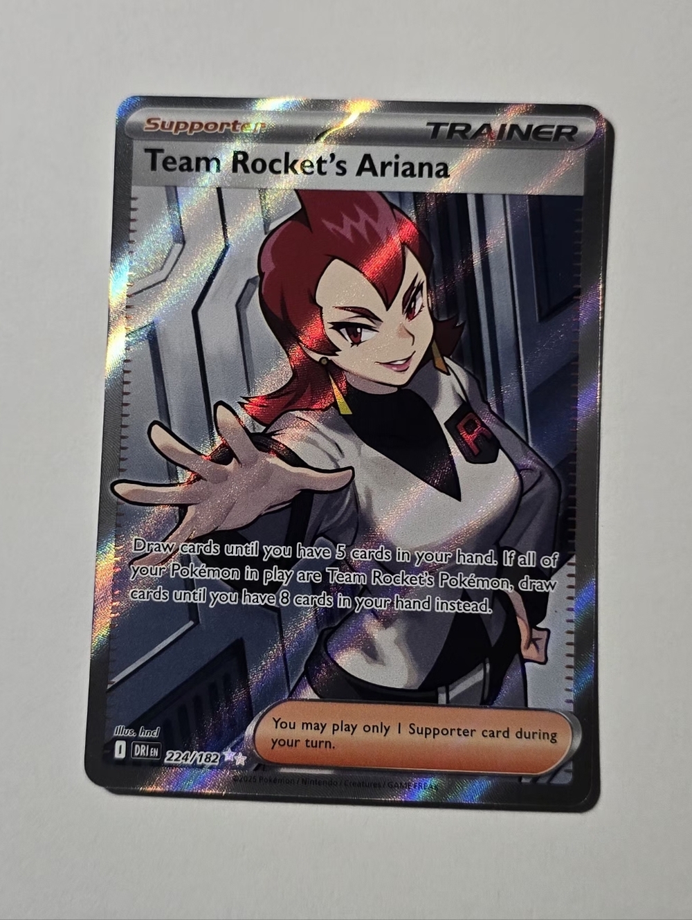 Team Rocket's Ariana 224/182 - Pokemon TCG - Destined Rivals - Ultra Rare - NM